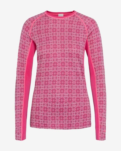 Camiseta interior Kari Traa Rose Light manga larga rosa mate blanco mujer
