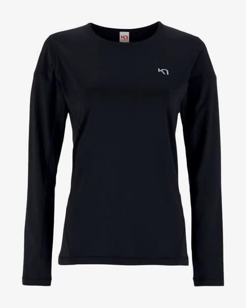 Camiseta Kari Traa Nora 2.0 manga larga negro mate mujer