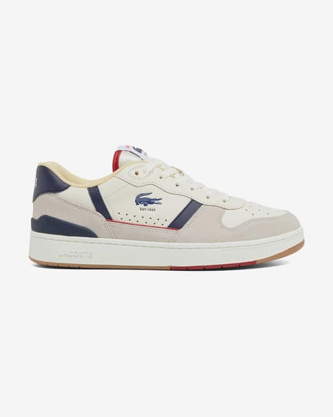 Zapatillas Lacoste T-Clip Set Logo blanco beige azul marino
