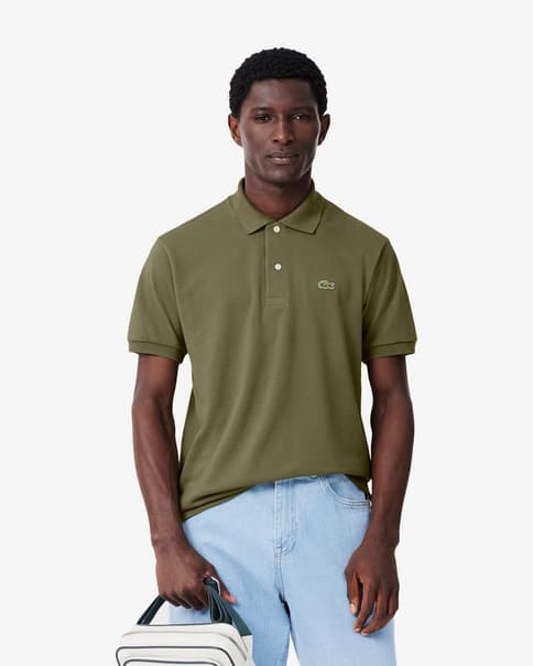 Koszulka polo Lacoste L 12.12 krótki rękaw zielony khaki