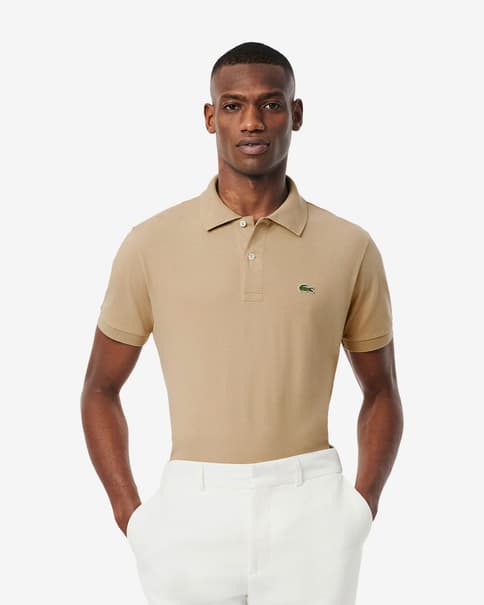 Polo Lacoste Classic Fit L.12.12 LIGHT kortærmet beige