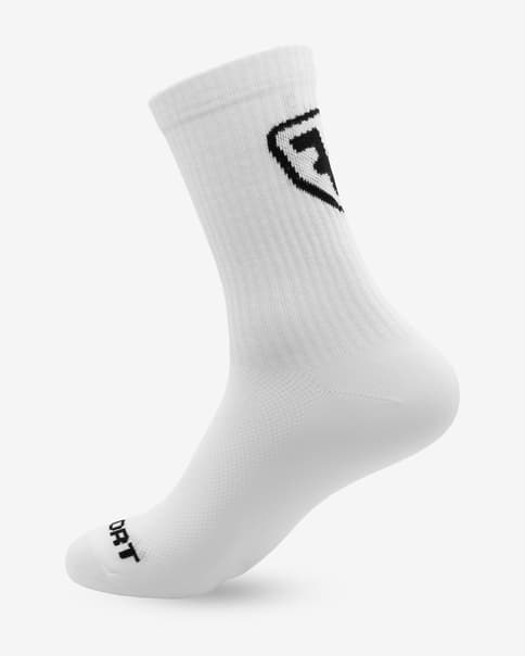 Calcetines de compressión Leffort Crew blanco