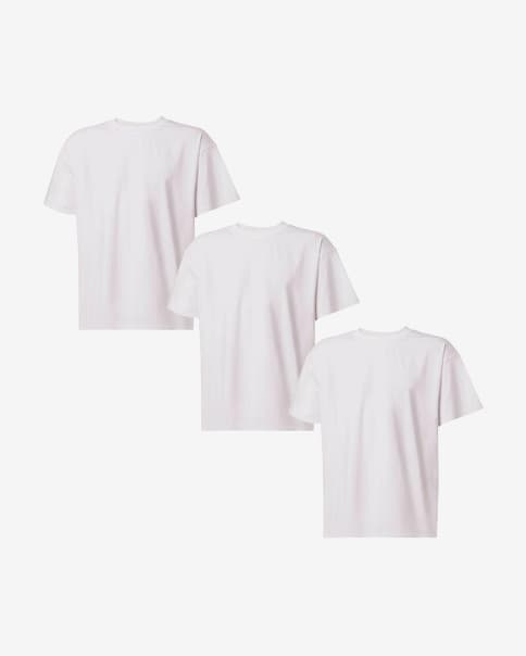 Pack camiseta Leffort Training Oversized manga corta blanco (3 unidades)