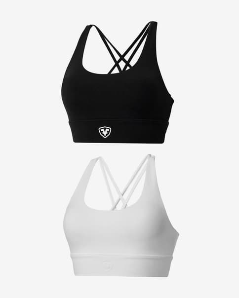 Pack Leffort Training Medium Support negro blanco (2 unidades)