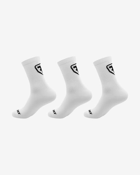 Pack calcetines de compressión Leffort Crew blanco (3 pares)