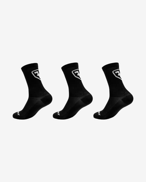 Pack calcetines de compressión Leffort Crew negro (3 pares)