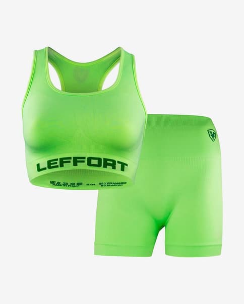 Kit Leffort Train Seamless corto verde mujer