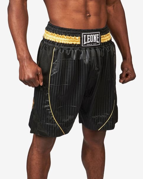 Pantalón corto Leone 1947 Premium negro dorado