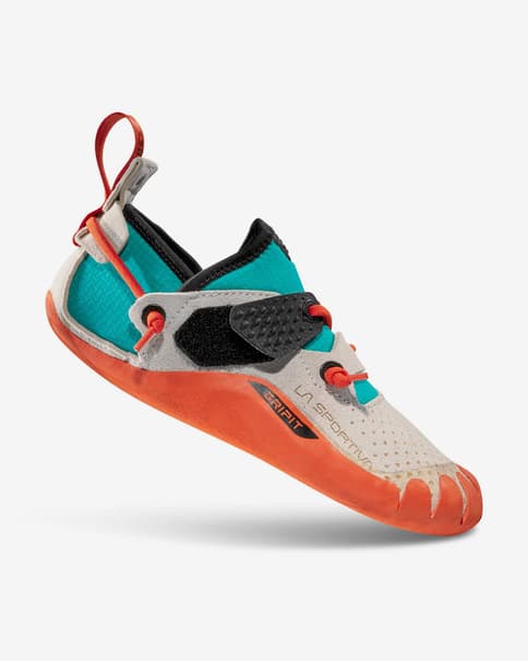 La Sportiva Gripit Kinder Kletterschuhe weiß/orange/türkis
