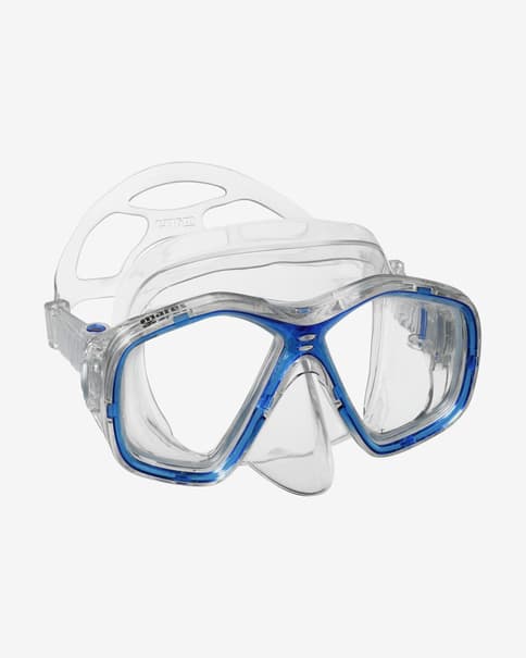 Máscara de buceo Mares Tapu azul con lentes transparentes
