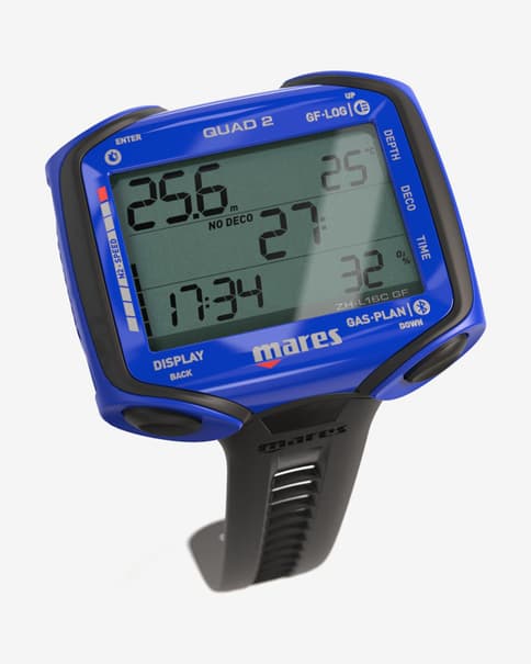 Ordenador buceo Mares Quad 2 azul eléctrico