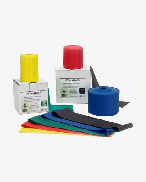 Latexvrij elastiek Thera-Band zwart speciaal sterke weerstand 22 m.