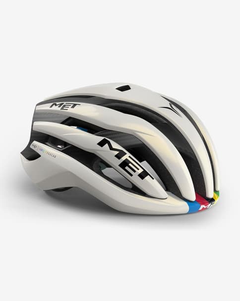 Casco MET Trenta 3K Carbon MIPS blanco arcoíris