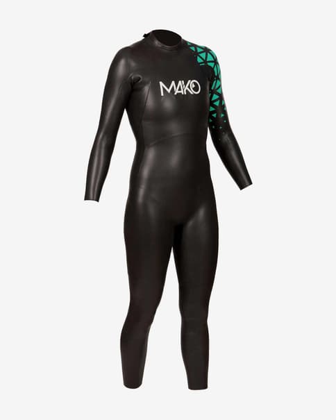 Traje de neopreno Mako Hali Plus negro verde mujer