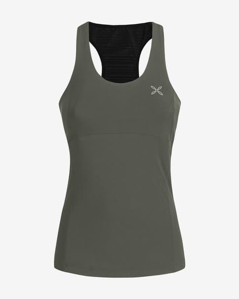 Camiseta Montura Wonder Canotta sin mangas verde cromo negro mujer