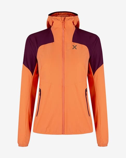 Chaqueta con capucha Montura Rise naranja mujer