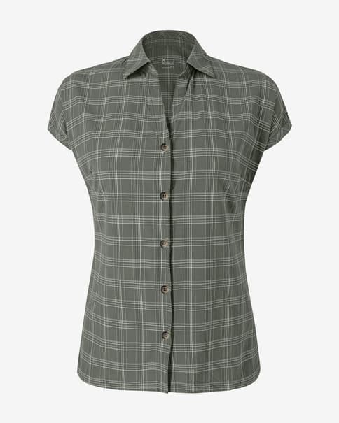 Camisa Montura Calla 2 manga corta verde cromo mujer