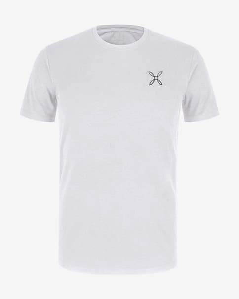 Camiseta Montura Pencil Logo manga corta blanco gris