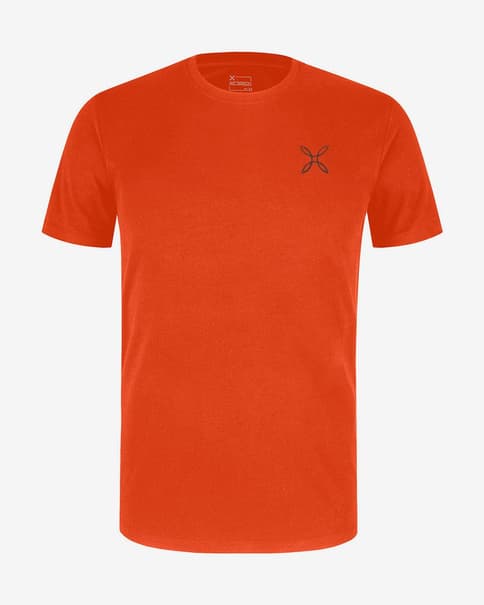 Camiseta Montura Pencil Logo manga corta naranja intenso