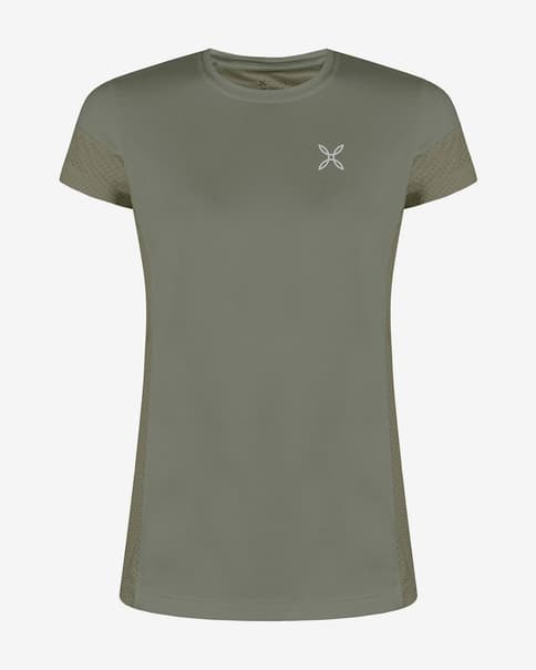 Camiseta Montura Delta Mix manga corta verde bosque mujer