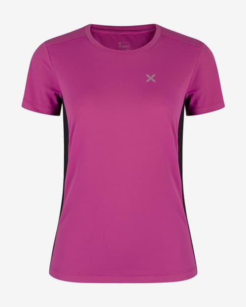 Camiseta Montura Sunset manga corta rosa intenso negro mujer