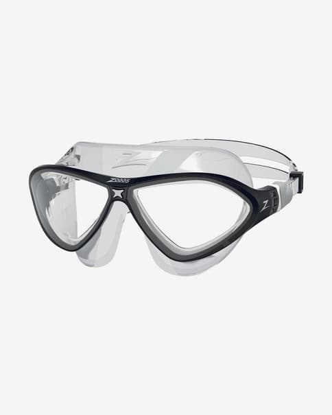 Gafas de natación Zoggs Horizon Flex Mask blanco negro con lentes transparentes