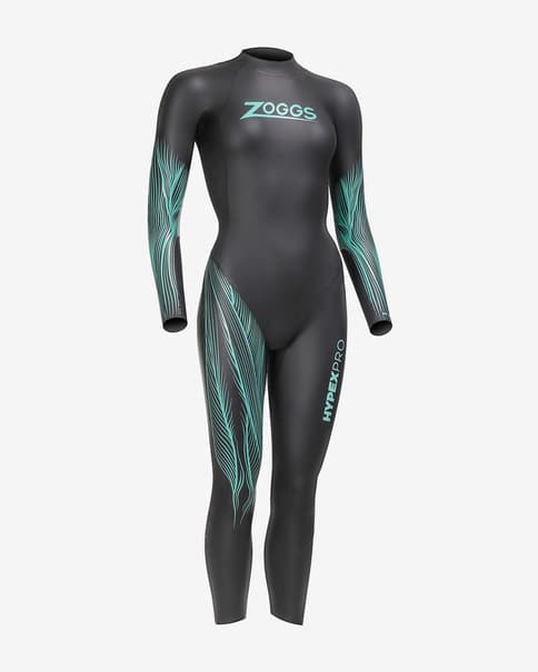 Traje de neopreno Zoggs Hypex Pro FS negro azul turquesa mujer