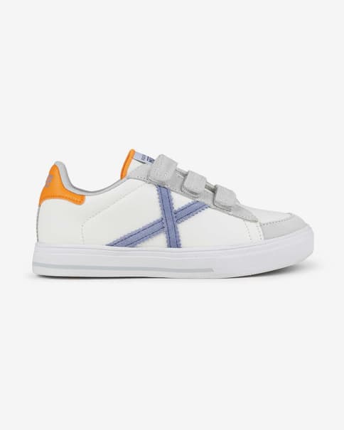 Zapatillas Munich Mini Rete blanco gris lila infantil