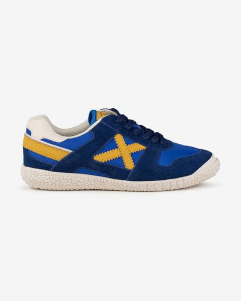 Zapatillas Munich Mini Goal azul naranja infantil