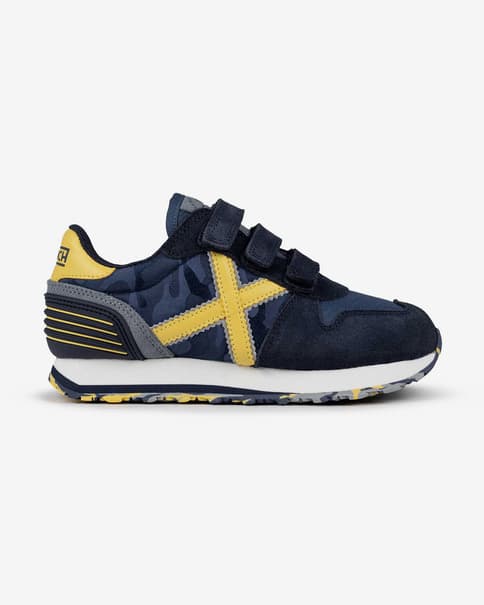 Zapatillas Munich Mini Massana VCO azul marino amarillo infantil