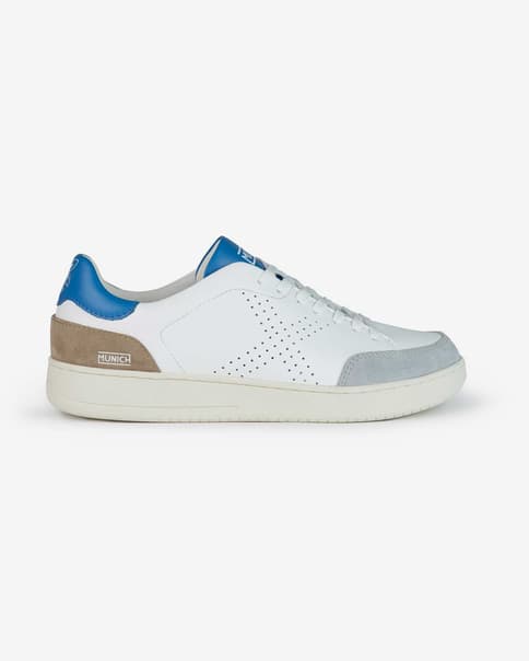 Zapatillas Munich X-Court blanco beige azul mujer