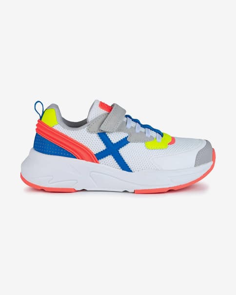 Zapatillas Munich Mini Track VCO blanco azul rojo infantil