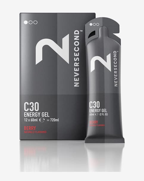 Gel energético Neversecond C30 60 ml Cafeína 75 mg sabor cereza (12 unidades)