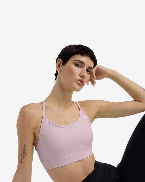 Reggiseno New Balance Essential Yoga rosa chiaro donna
