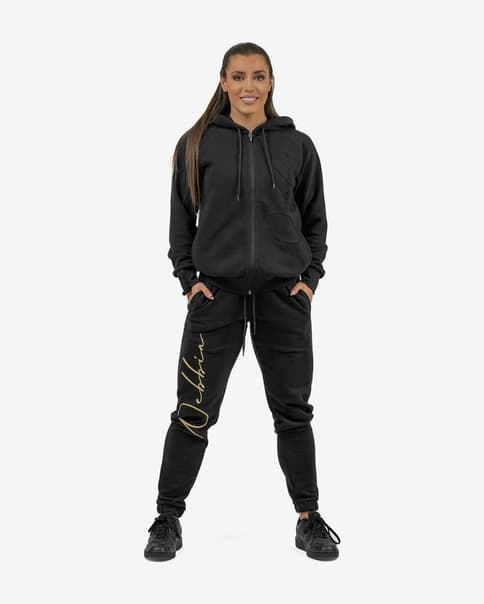 Sudadera con capucha Nebbia Intense Signature Full Zip negro mujer