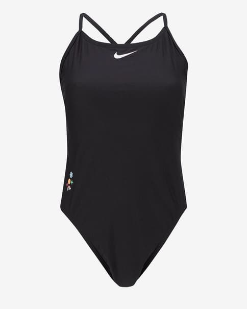 Bañador Nike Swim Hydrastrong Chrome Multi GFX negro puro mujer