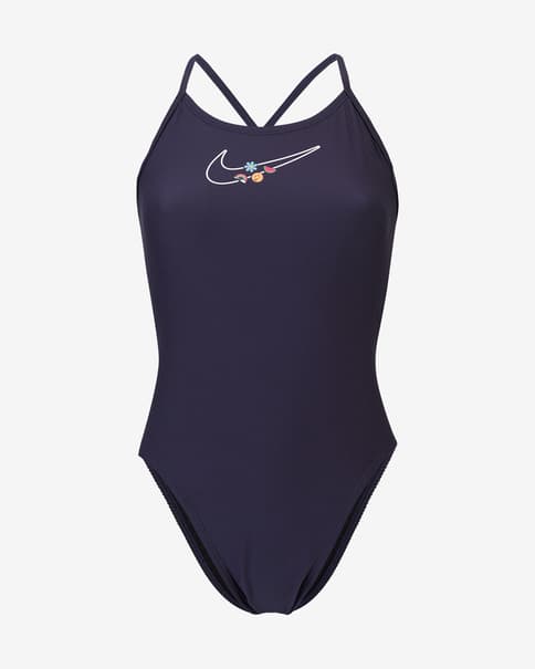 Bañador Nike Swim Hydrastrong Chrome Multi GFX azul noche mujer