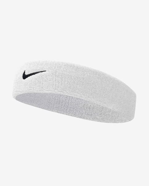 Cinta para cabeza Nike Swoosh blanco