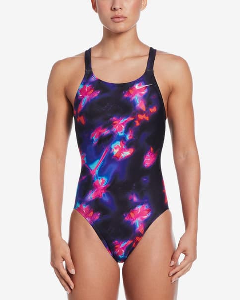 Bañador Nike Swim Performance Practice Fastback One Piece azul marino rosa mujer