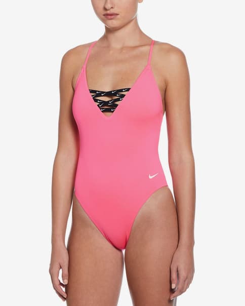 Bañador Nike Swim Icon Crossback One Piece rosa mujer