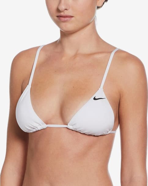 Góra bikini Nike Swim Essentials Triangle biały damskie