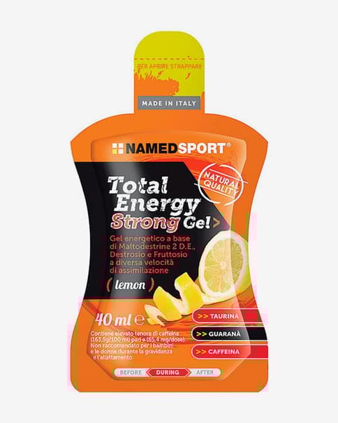 Geles energéticos NamedSport Total Energy Strong 40 ml sabor limón (24 unidades)