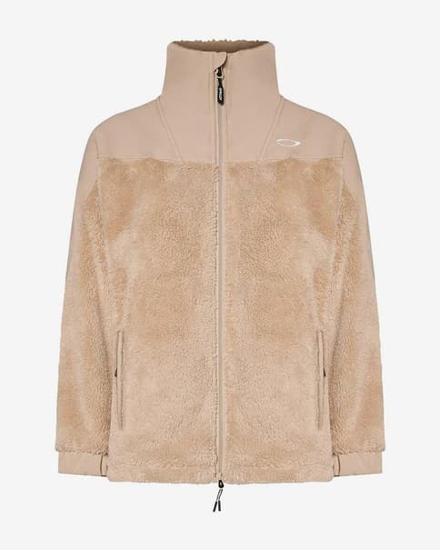 Forro polar Oakley Mountain Fire Sherpa Full Zip beige claro mujer