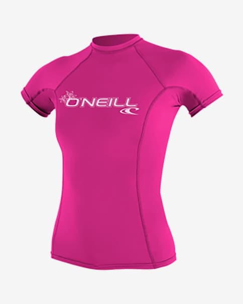 Camiseta O'Neill Basic Skins Rash Guard manga corta rosa mujer