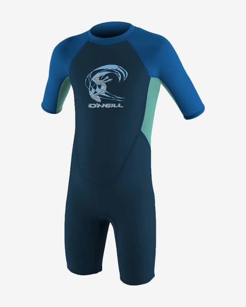 O'Neill Toddler Reactor 2 2mm Back Zip wetsuit met korte mouwen voor kinderen, marineblauw zwart