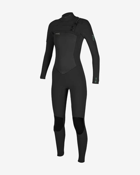 Epic 4/3mm Chest Zip Full dames wetsuit zwart