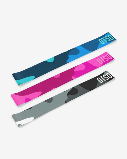 Kopfband Otso Pack Camo blau rosa grau (3 Stück)
