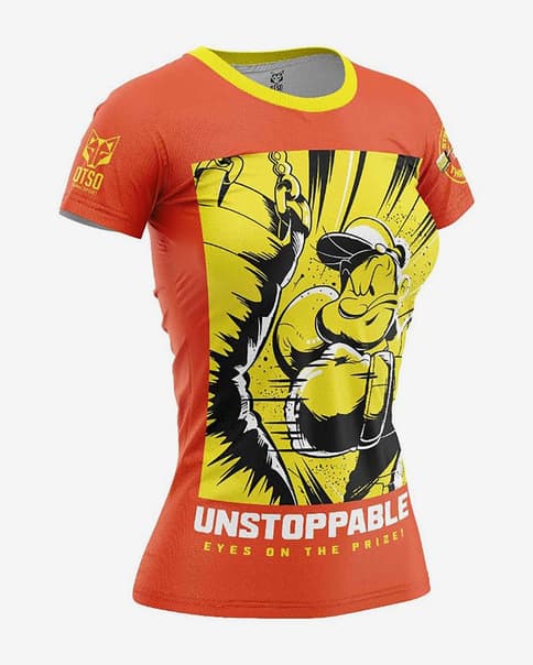 Camiseta Otso Popeye manga corta naranja intenso amarillo mujer