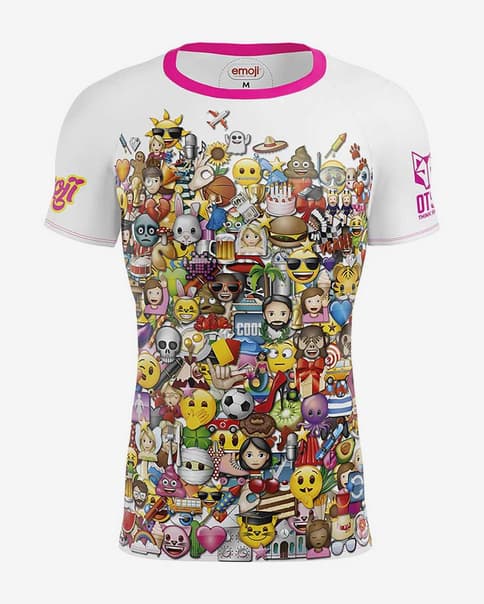 Otso Emoji Big Wave T-Shirt weiß/rosa