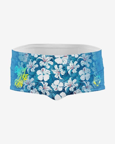 Otso Swim Bike Run Flower Badehose knallblau/weiß